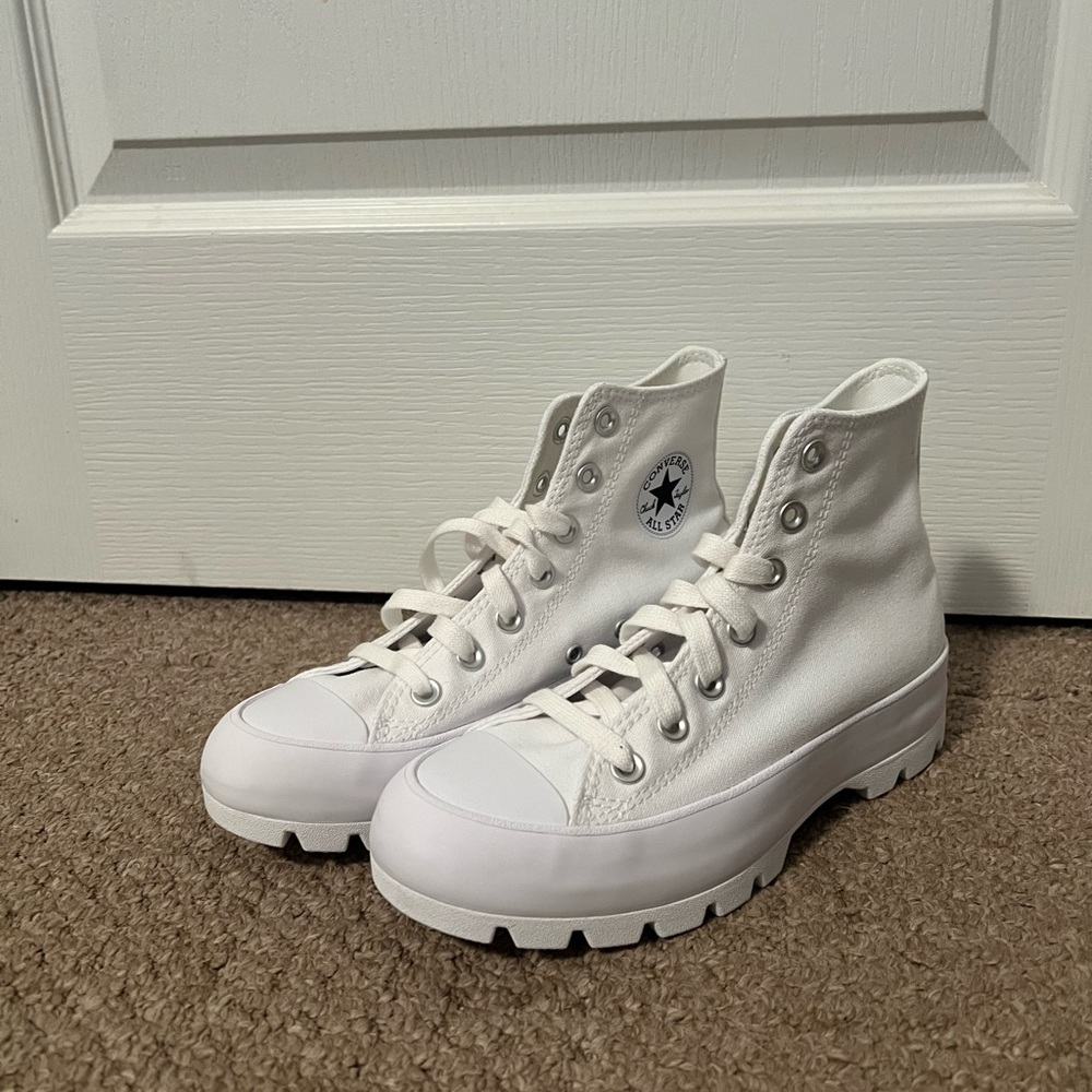 Converse All White Chunky Sole High-Tops